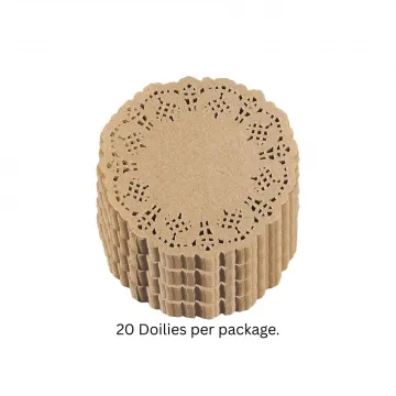4" Kraft Paper Doilies, 20 pack